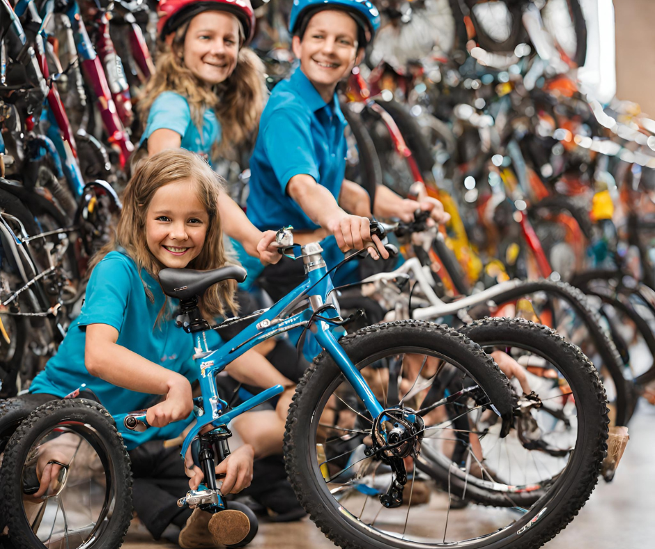 image of kids renting cycles from partner retailers